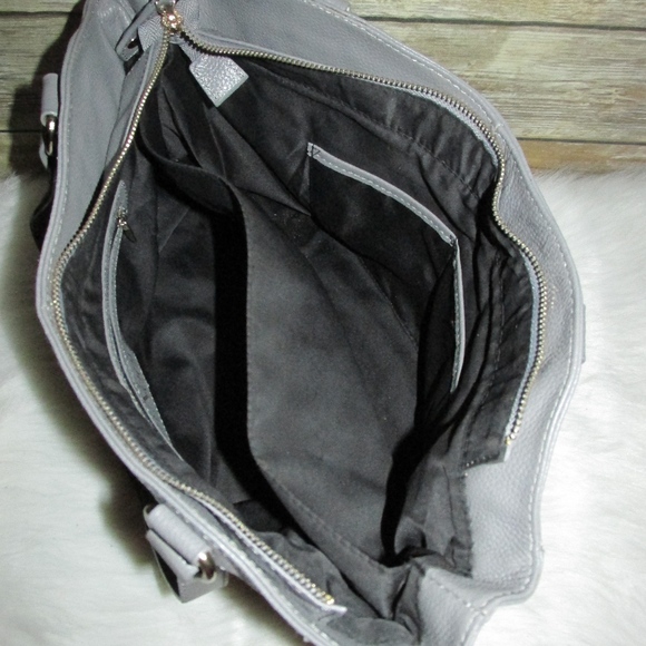 Nyla Noor by Erica Anenberg Soho Gray Leather Tote - Picture 8 of 8